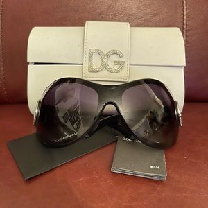 Dolce & Gabbana Oversized Sunglasses with Case and Tags